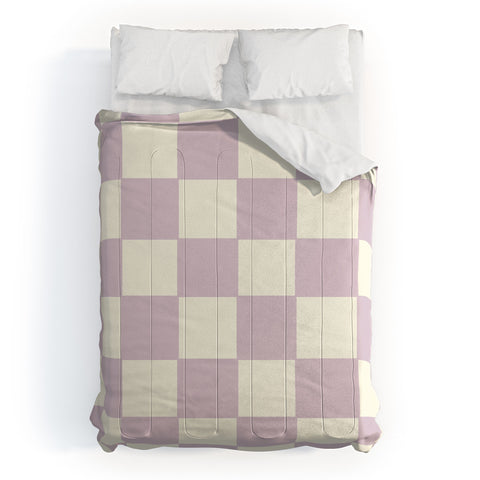 Lane and Lucia Lilac Check Pattern Comforter