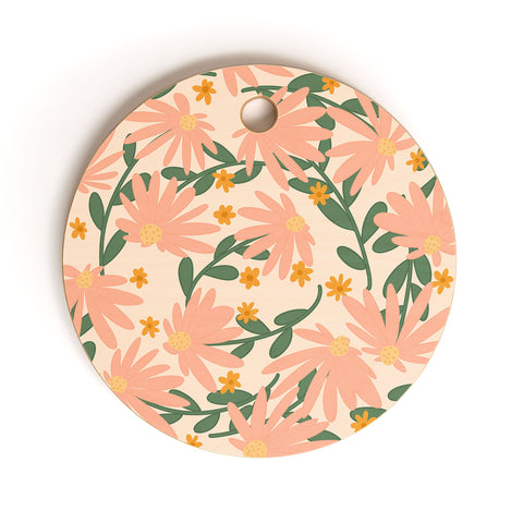 Lane and Lucia Meadow of Autumn Wildflowers Cutting Board Round
