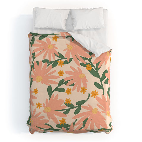 Lane and Lucia Meadow of Autumn Wildflowers Duvet Cover