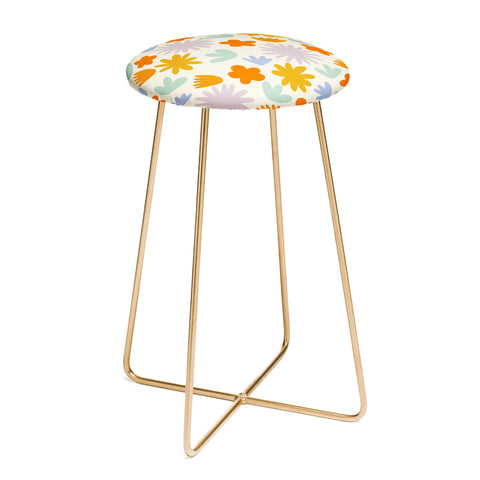 Lane and Lucia Mod Spring Flowers Counter Stool