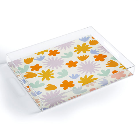 Lane and Lucia Mod Spring Flowers Acrylic Tray