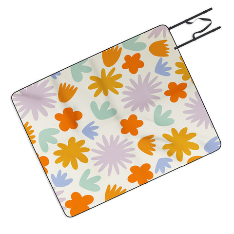 Lane and Lucia Mod Spring Flowers Picnic Blanket