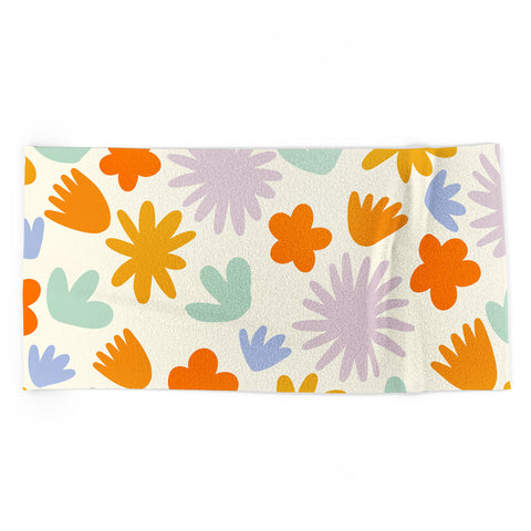 Lane and Lucia Mod Spring Flowers Beach Towel