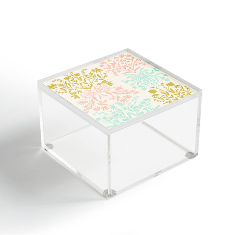 Lane and Lucia Pastel Wildflower Damask Acrylic Box