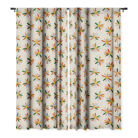 Lane and Lucia Patchwork Daisies Blackout Window Curtain