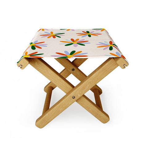 Lane and Lucia Patchwork Daisies Folding Stool