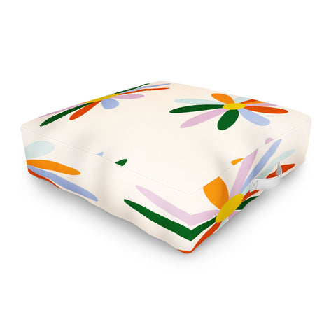Lane and Lucia Patchwork Daisies Outdoor Floor Cushion