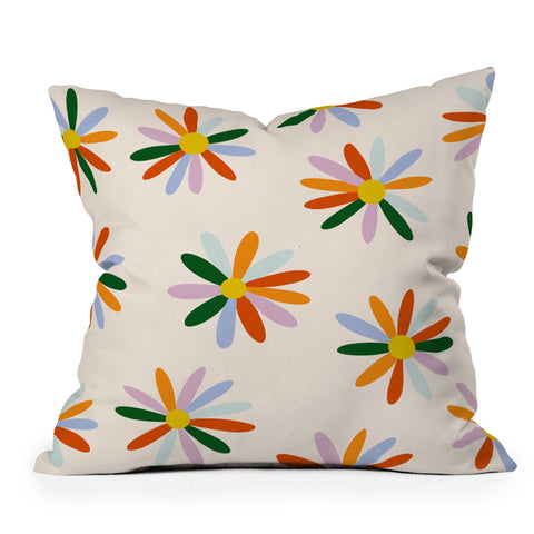 Lane and Lucia Patchwork Daisies Throw Pillow