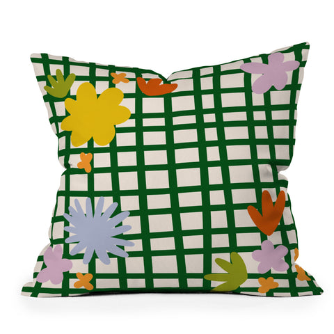 Lane and Lucia Picnic Blanket Throw Pillow