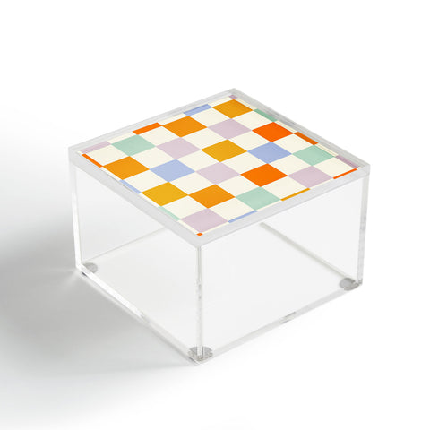 Lane and Lucia Rainbow Check Pattern Acrylic Box