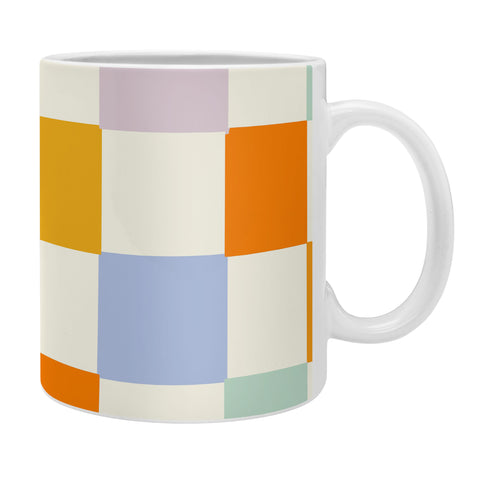 Lane and Lucia Rainbow Check Pattern Coffee Mug