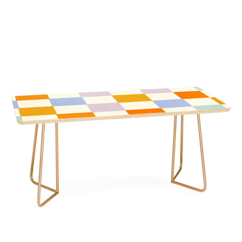 Lane and Lucia Rainbow Check Pattern Coffee Table