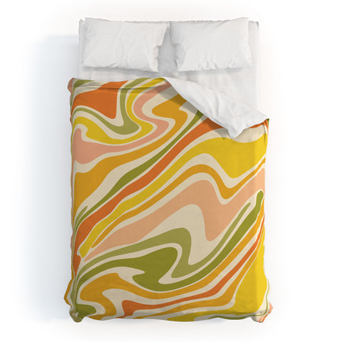 Lane and Lucia Rainbow Marble Duvet Cover