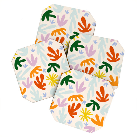 Lane and Lucia Rainbow Matisse Pattern Coaster Set