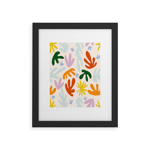 Lane and Lucia Rainbow Matisse Pattern Framed Art Print