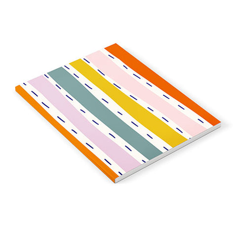 Lane and Lucia Rainbow Stripes and Dashes Notebook