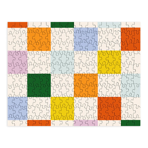 Lane and Lucia Retro Rainbow Checkerboard Puzzle