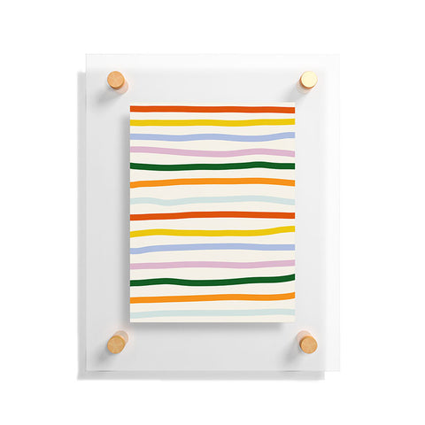 Lane and Lucia Retro Rainbow Stripe Floating Acrylic Print