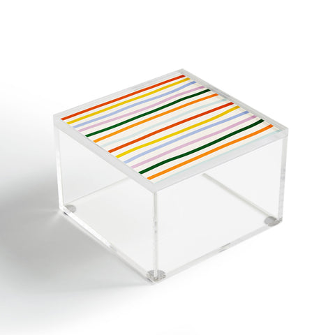 Lane and Lucia Retro Rainbow Stripe Acrylic Box