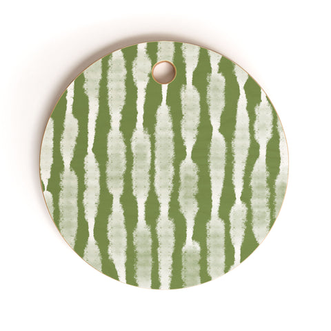 Lane and Lucia Tie Dye no 2 in Green Cutting Board Round