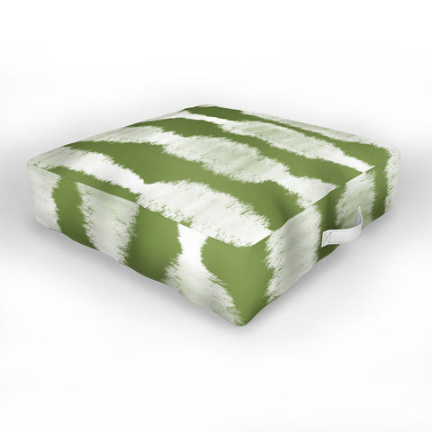 Lane and Lucia Tie Dye no 2 in Green Outdoor Floor Cushion