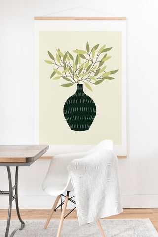 Lane and Lucia Vase 25 with Olive Branches Art Print And Hanger