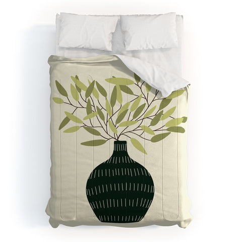 Lane and Lucia Vase 25 with Olive Branches Comforter