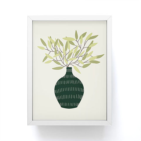 Lane and Lucia Vase 25 with Olive Branches Framed Mini Art Print