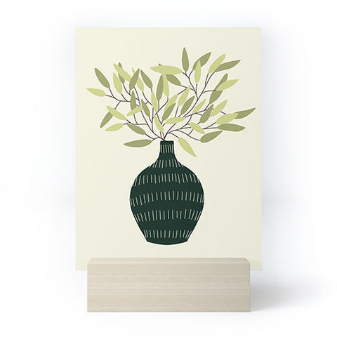 Lane and Lucia Vase 25 with Olive Branches Mini Art Print