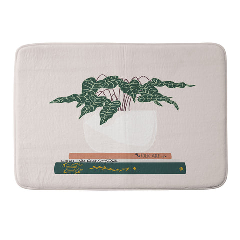 Lane and Lucia Vase no 17 with Alocasia Polly Memory Foam Bath Mat