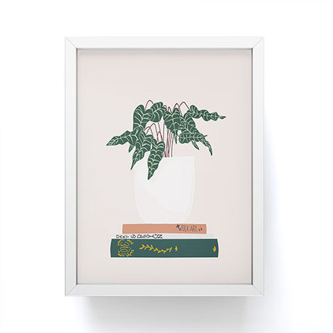 Lane and Lucia Vase no 17 with Alocasia Polly Framed Mini Art Print