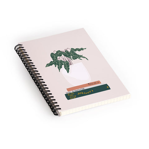 Lane and Lucia Vase no 17 with Alocasia Polly Spiral Notebook