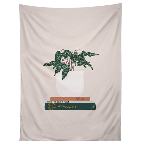 Lane and Lucia Vase no 17 with Alocasia Polly Tapestry