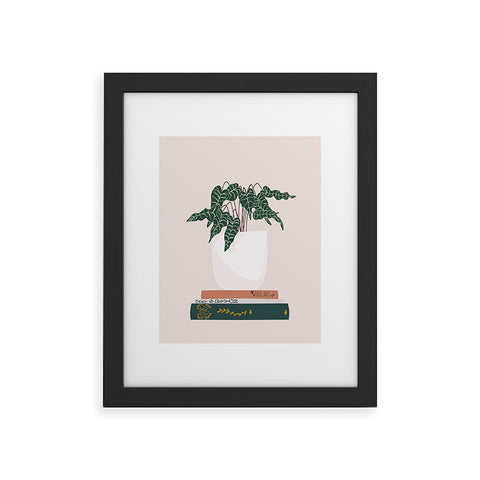Lane and Lucia Vase no 17 with Alocasia Polly Framed Art Print