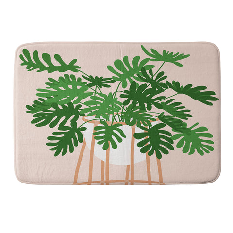 Lane and Lucia Vase no 26 with Tropical Plant Memory Foam Bath Mat