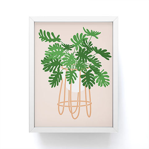 Lane and Lucia Vase no 26 with Tropical Plant Framed Mini Art Print