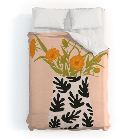 Lane and Lucia Vase no 28 with Heliopsis Duvet Cover