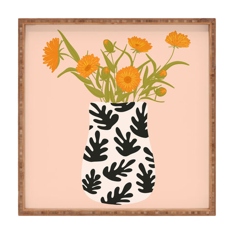 Lane and Lucia Vase no 28 with Heliopsis Square Tray