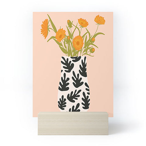 Lane and Lucia Vase no 28 with Heliopsis Mini Art Print