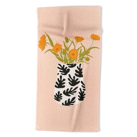 Lane and Lucia Vase no 28 with Heliopsis Beach Towel