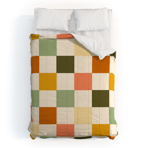 Lane and Lucia Vintage Checkerboard Pattern Comforter