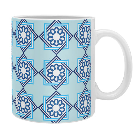 Lara Kulpa Blue Diamond Flower Coffee Mug
