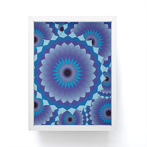 Lara Kulpa Blue Suede Lotus Framed Mini Art Print