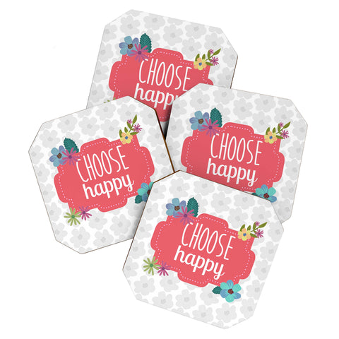 Lara Kulpa Choose Happy Coaster Set