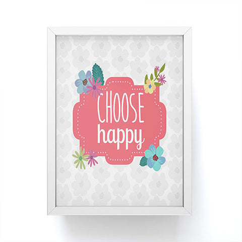 Lara Kulpa Choose Happy Framed Mini Art Print