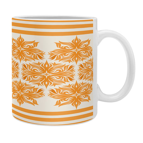 Lara Kulpa Creamsicle Tribal Floral Coffee Mug