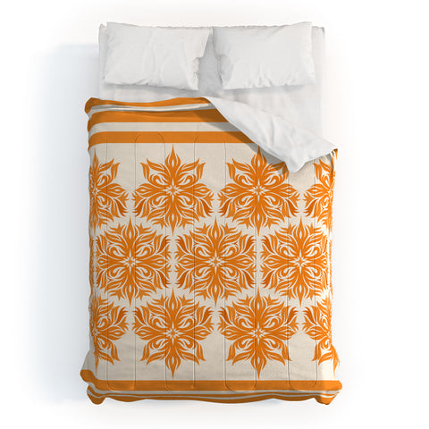 Lara Kulpa Creamsicle Tribal Floral Comforter