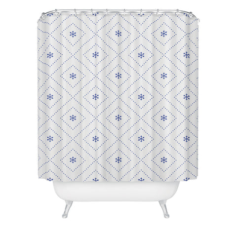 Lara Kulpa Dreamy Classic Blue Shower Curtain