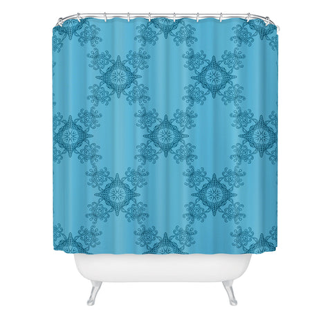 Lara Kulpa Ornamental Aqua Shower Curtain