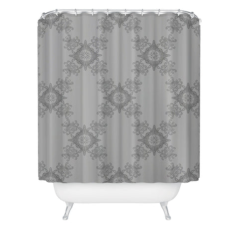 Lara Kulpa Ornamental Grey Shower Curtain